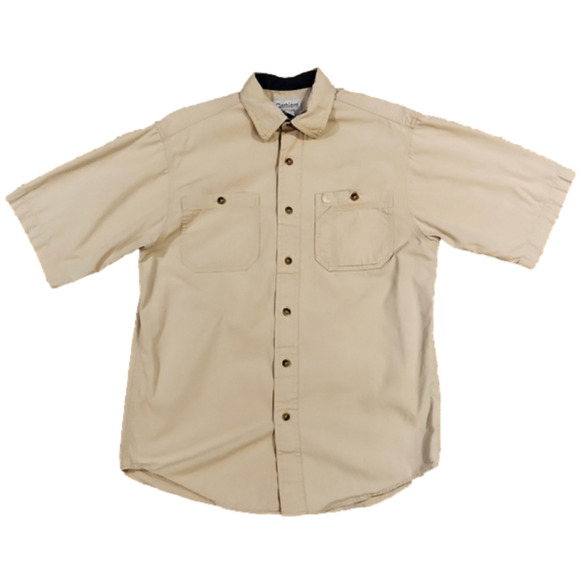 Carhartt Workwear Cream Button-Up Shirt - Picture 1 of 8
